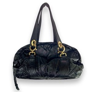 Goldenbleu Jordan Black Patent Leather Bag